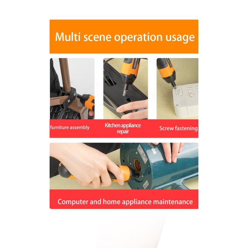 4-Speed Torque Electric Screwdriver USB Mini Power Screwdriver Set
