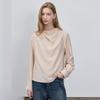 Hiikeu Cowl Long Sleeve Blouse_Sand Beige