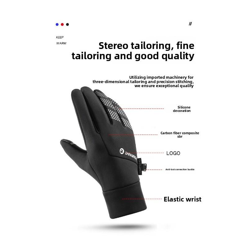 Warm-keeping Cycling Gloves for Outdoor Activities Skiing Cycling Water-resistant and Anti-slip Touchscreen with Added Insulation for Cold Protection.