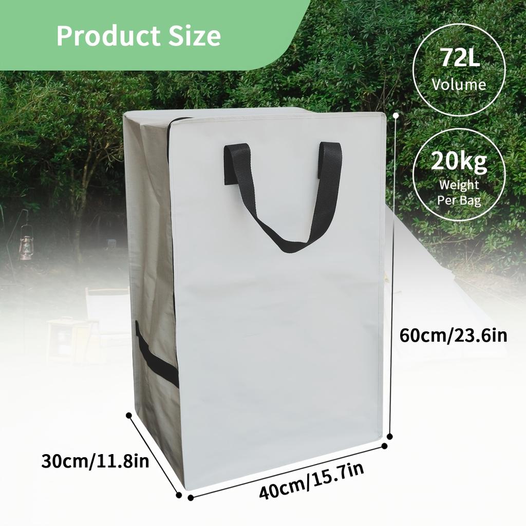 Large Foldable Shoulder Storage Backpack Heavy Duty Moving Bag For Dorm Travel Camping Clothes Organizer Easy To Carry Store
