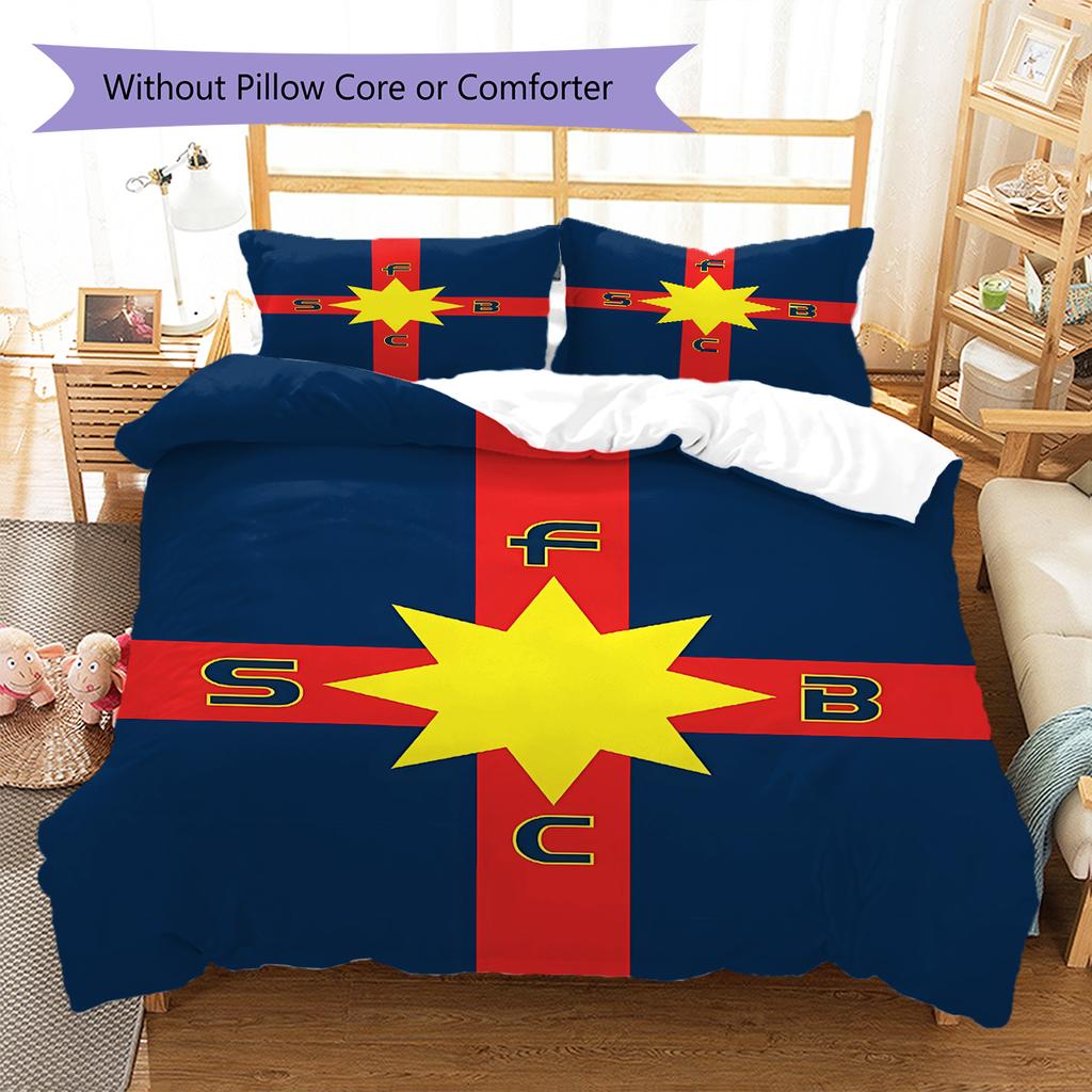 FCSB Pattern Bedding,Quilt Set Quilt Cover Pillowcase Home Birthday Gift (1 * duvet cover + 2 * pillowcase, without core)
