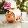 Pure Copper Mathat Shaped Hammered Design Moscow Mule Beer Mug Cup, Volume-400ML, Set of 4