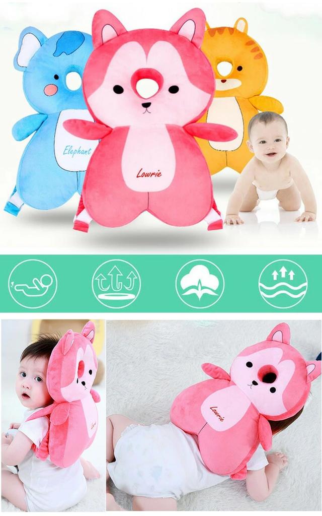 Baby Backpack for Baby Back Anti-Fall Pad, Impact-Resistant (Ladybug)