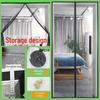 Magnetic Summer Door Curtain with Velcro Screen for Windows and Doors