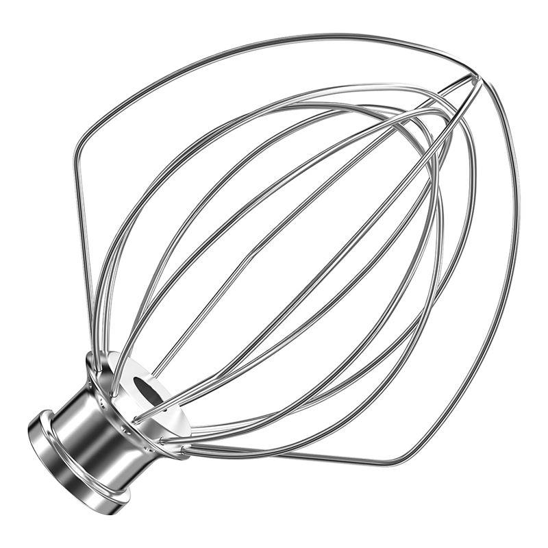 

AEE2-Stainless Steel 6-Wire Whip Attachment For Kitchenaid Tilt Stand Mixer 4.5-5 Quart Bowl серебряный