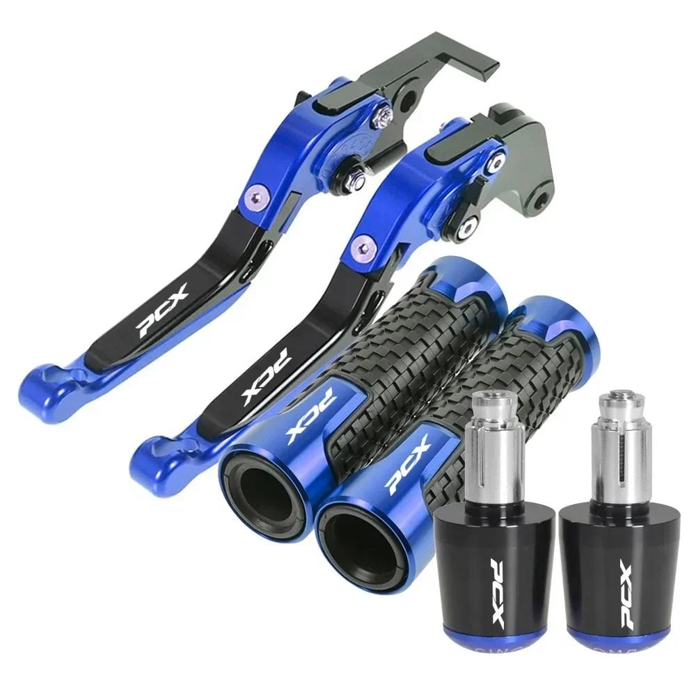 For Honda PCX 125 PCX125 PCX150 Motorcycle Adjustable Folding Brake Clutch Levers Handgrip Handlebar Grips Ends Accessories