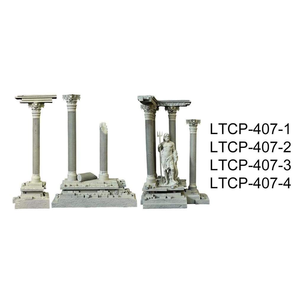 Small Aquarium Hideout Rocks Resin Roman Column Ornament for Fish Tank Decoration Underwater Scene