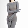 120D Velvet Full Body Stockings Warm Tights Unisex Shaping Seamless Leg Slimming Bodysuits Five Finger Gloves Jumpsuits Leotard