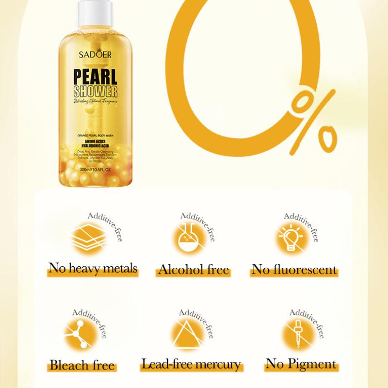 Orange Pearl Body Wash 300ml SADOER Cleansing Fragrance Body Wash