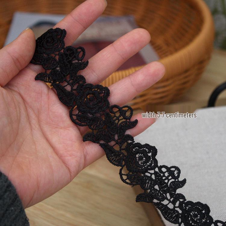 Retro Wave Polyester Lace Fabric for DIY Embroidery and Clothing Trim