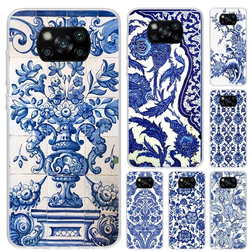 Blue And White Porcelain Phone Case for Xiaomi Poco X5 X6 X7 Pro F7 Ultra M7 Redmi 15 15C 13 13C 12 12C 10 10A 10C 9 9A 9C 9T Sh