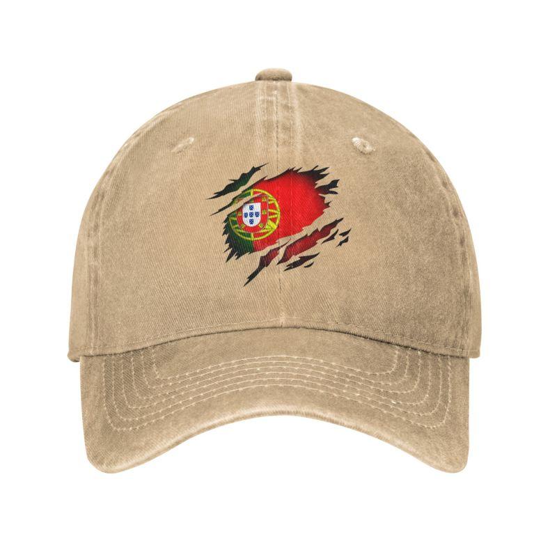 Punk Cotton Portugal In The Heart Baseball Cap for Unisex Wounisex Breathable Portuguese Flag Dad Hat Outdoor