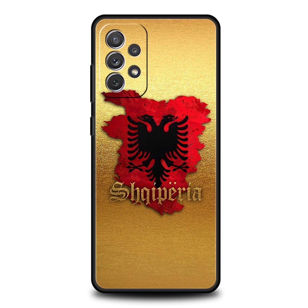 Phone Case For Samsung Galaxy A15 A13 A51 A71 A41 A31 A21S A03S A05 A12 A32 A52 A23 A25 A33 A53 A73 5G Cover Albania flag