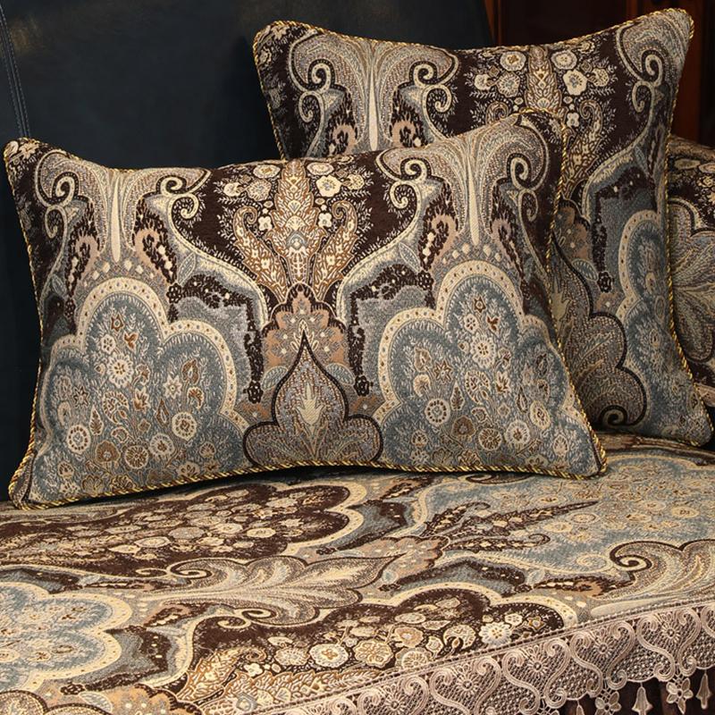 American Retro Sofa Cover Cushion Four Seasons General Luxury Non-slip Sofa Cover Home Decor Living Room Embroidery Slipcover