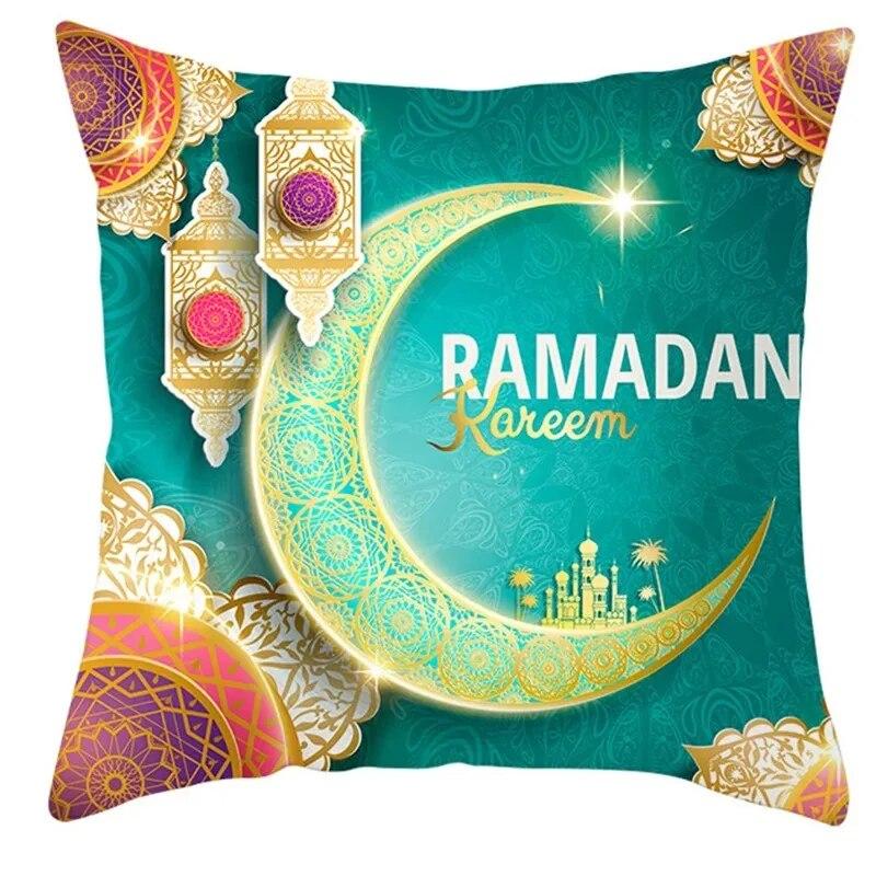 Eid Pillow Cover Ramadhan Karim Cushion Cover Home Decor Islamic Muslim Eid Cushion Cover Eid Decoration