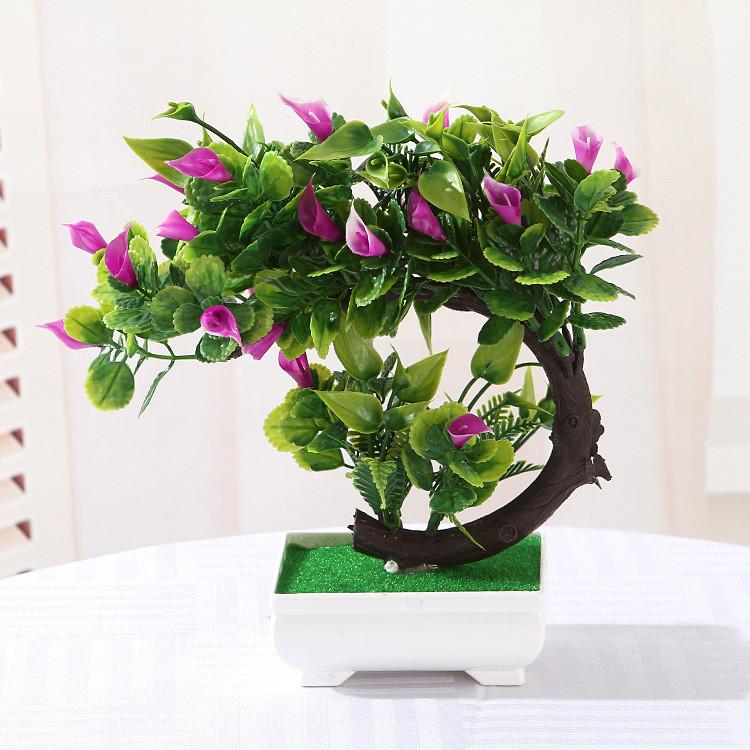 Artificial Lily Plant Indoor Decor With Plastic Material For Home Garden Display