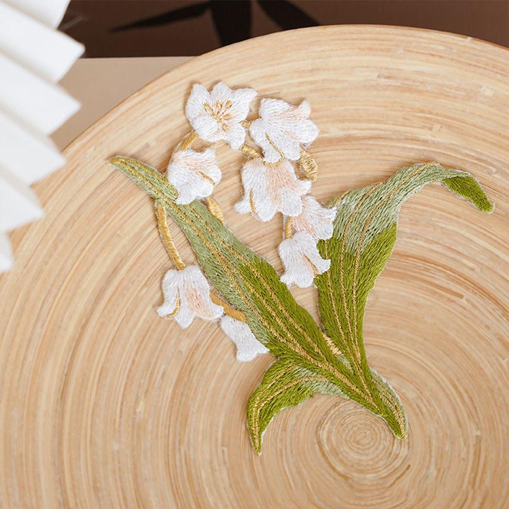 Delicate Orchid Embroidery Stickers Cloth Embroidery Clothes Decoration Flower Patch DIY Decoration Craft Supplies