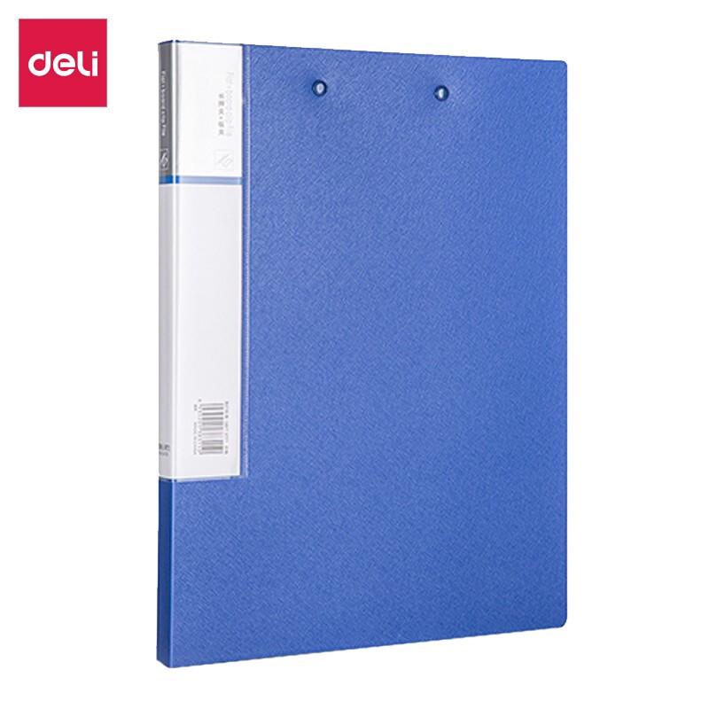 Deli 5419 A4 Hard Board Folders with Metal Clip (12-Pack)