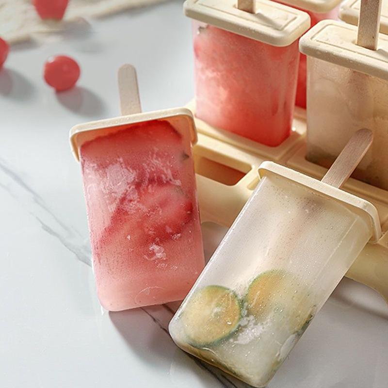Flexible Silikon-Eis am Stiel-Formen, leicht zu lösen, BPA-frei, wiederverwendbar, Eisbereiter für die Heimküche, DIY-Snack