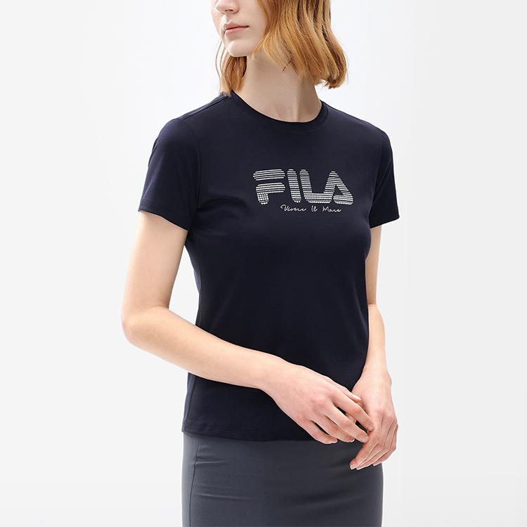New FILA Regular T Shirt Women's Legend Blue F11W227107FNV