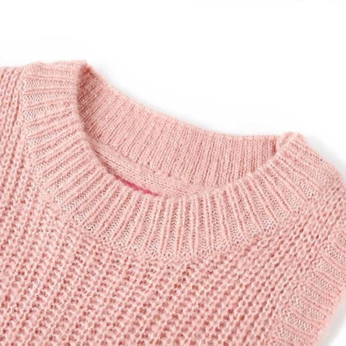 Gilet pull-over tricoté pour enfants rose clair 92/104/116/128/140