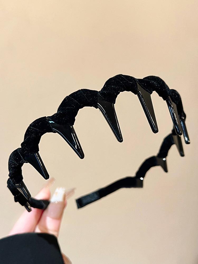 

Флокированная волнистая повязка на голову в корейском стиле, бесшовная, без следов, простая, для умывания, аксессуары для волос для женщин