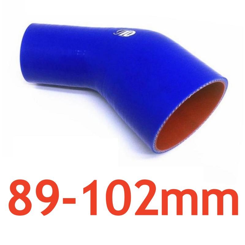 45 Degree Silicone Tubing Hose 3.5inch 4inch 76/83/89/102mm Elbow Reducer Intercooler Turbo Air Intake Pipe Blue Black Universal