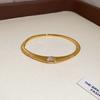 Vintage Zircon Circle Bracelet For Women With Silver And Gold Finish Stylish Jewelry Accessory