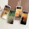 Fishing Phone Case For Samsung Galaxy Z Flip 3 4 5 Hard Folding Clear PC Bumper For Samsung Z Flip 6 Back Cover