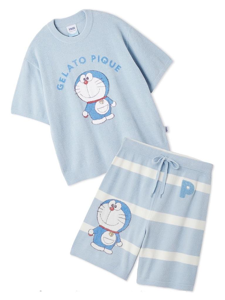 Gelato Pique Doraemon Jacquard Pullover Shorts Size M Men's & Set, PMNT254007, Blue,