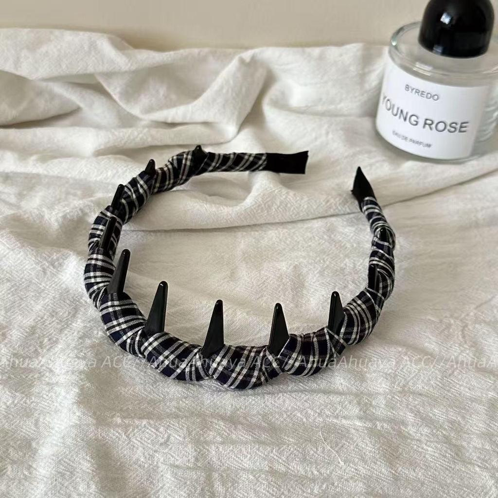 Korean Plaid Gingham Wavy Headband - Women's Versatile Fashion Accessory