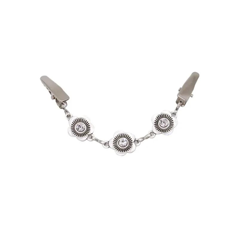 Cardigan Brooches Sweater Shawl Clips Pearl Spider Charm Brooch Pins Clip Collar Duck-mouth Jewelry Brooches DIY