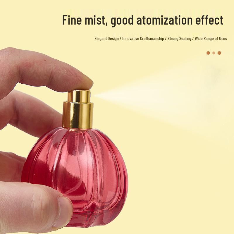 Transparent Glass Pumpkin Perfume Spray Bottle for Travel and Samples