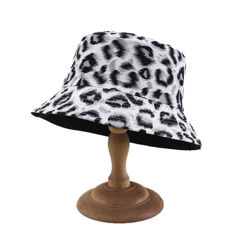 Popular printed leopard print bucket hat new fashionable versatile men's and women's outdoor sunshade basin hat spot batch