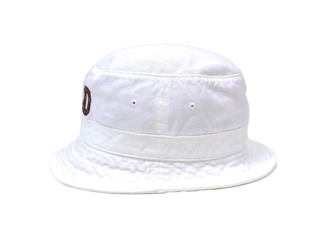 (Polo Ralph Lauren) Men's and Women's Logo Embroidered Signature Cotton Bucket Safari Hat Cap 01080062-SM-WHITE [Used]