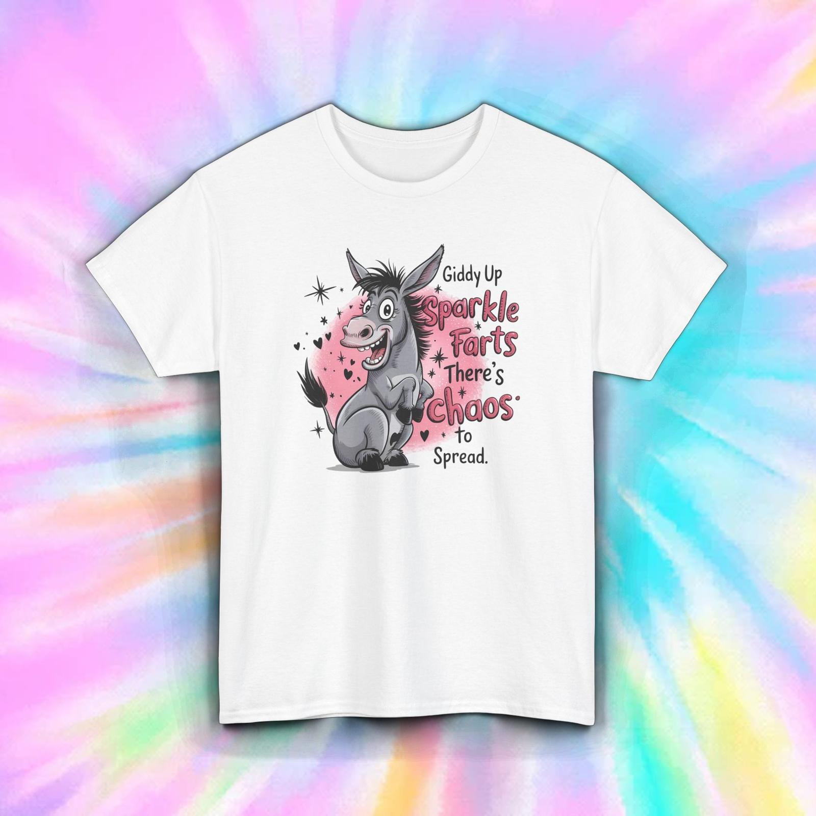 Sparkle Farts Chaos Shirt Funny Donkey Sassy Whimsical Tee S-5XL XXL