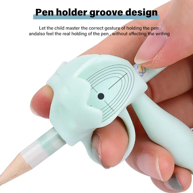 Children Writing Pencil Pen Holder Learning Practice Soft Silicone Pencil Grips for Kid Student Handwriting Posture Correction