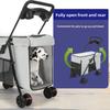 Lightweight Pet Stroller Dog Cat Carrier Foldable Travel Cart with Storage Basket for Small Pets Outdoor Walking Shopping Cart