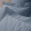 Combed Cotton Percale Pillowcase "Julian" All Sizes Pure Cotton - Julian Blue Jean - Pillowcase 50 X 70 Cm Finish