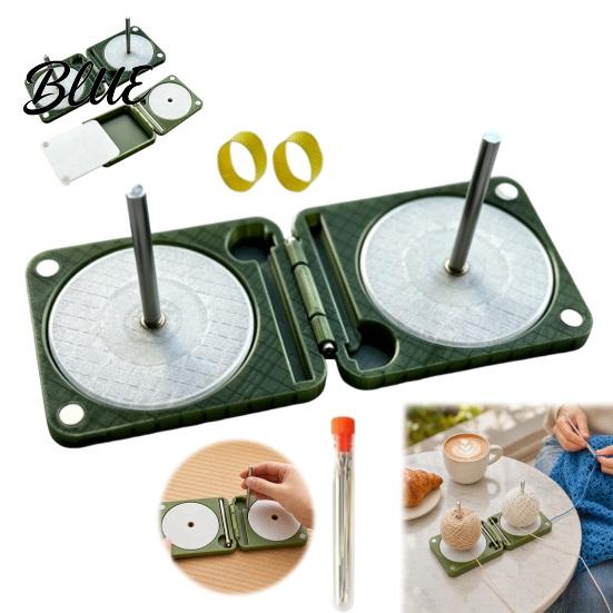 Rotating Yarn Spool Portable Holder for Crochet & Knitting, Foldable Double Winder Spinner H