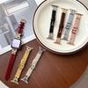 Metal+Leather Strap for Apple Watch Ultra 3/2 49mm 44 38 40 46mm Women Bowknot Band for Iwatch Series 11 10 9 8 7 6 SE3 Bracelet