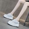 Autumn Women's Shoes New Small Thicksoled Wedge Heel Muffin Heel Women's Shoes Inner Height Increase and Casual Shoes Women's Tide