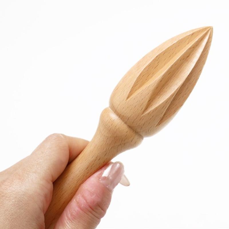 Wood Citrus Reamer, Handmade Lemon Juicer Made of European Hardwood, 6.1-Inches Portable Lemon Squeezer Kitchen Gadget
