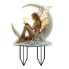 Acrylic Moon Fairy Garden Stake Decoration Weather-proof Outdoor Yard Lawn Patio Pathway Waning Moon Elf Stake Stick Ornament