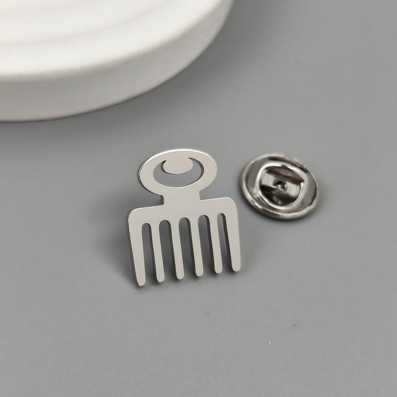 

Hollow Tooth Comb Brooch Cufflinks Design Niche Light Luxury Non Collision Style Suit Coat Accessories 14k