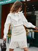 Trendy European & American Spring/Fall Women's Ruffle Collar Shirt