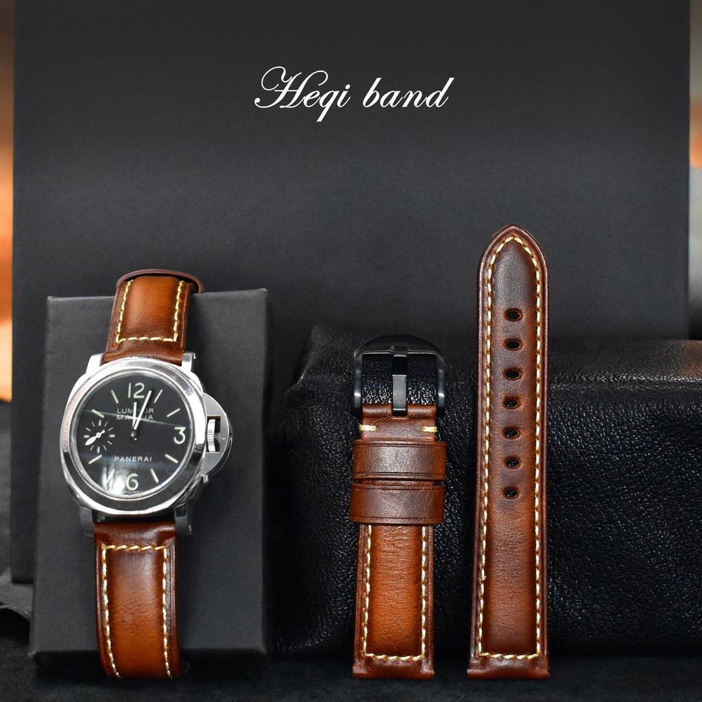 First Layer Genuine Cowhide Oil Wax Leather Business Watch Strap 18mm to 26mm Replacement for Cartier Watch Durable Wristband Accessory