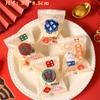 100Pcs 5.5x8.5cm Small Nougat Candy Chinese New Year Snowflake Crispy Packaging Machine Sealing Bags