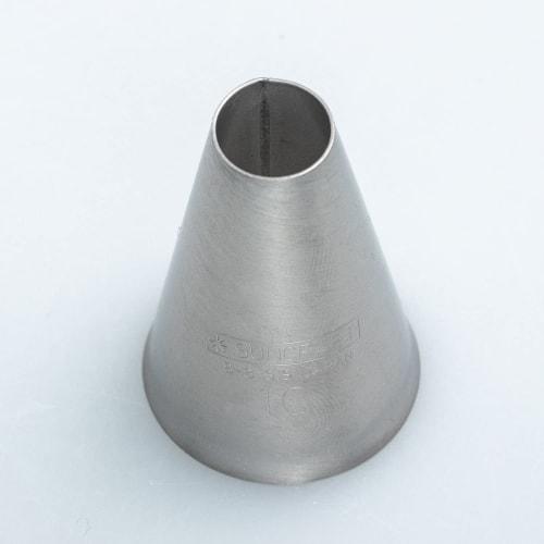 Suncraft PP-557 Silver Round Piping Tip, 10mm, Made in Japan, Stainless Steel, Dishwasher Safe, for Cake, Cookie, and Confectionery Decoration