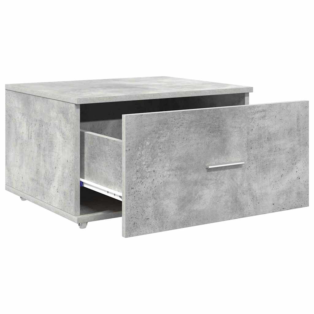 Drawer Cabinet with Wheels Concrete Grey 55 x 45 x 31 cm